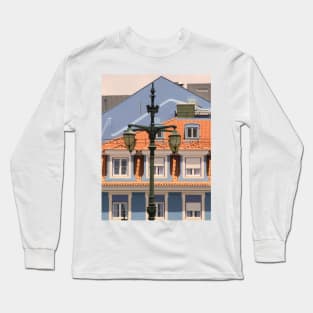 lisbon street lamps. Praça Duque da Terceira. Long Sleeve T-Shirt